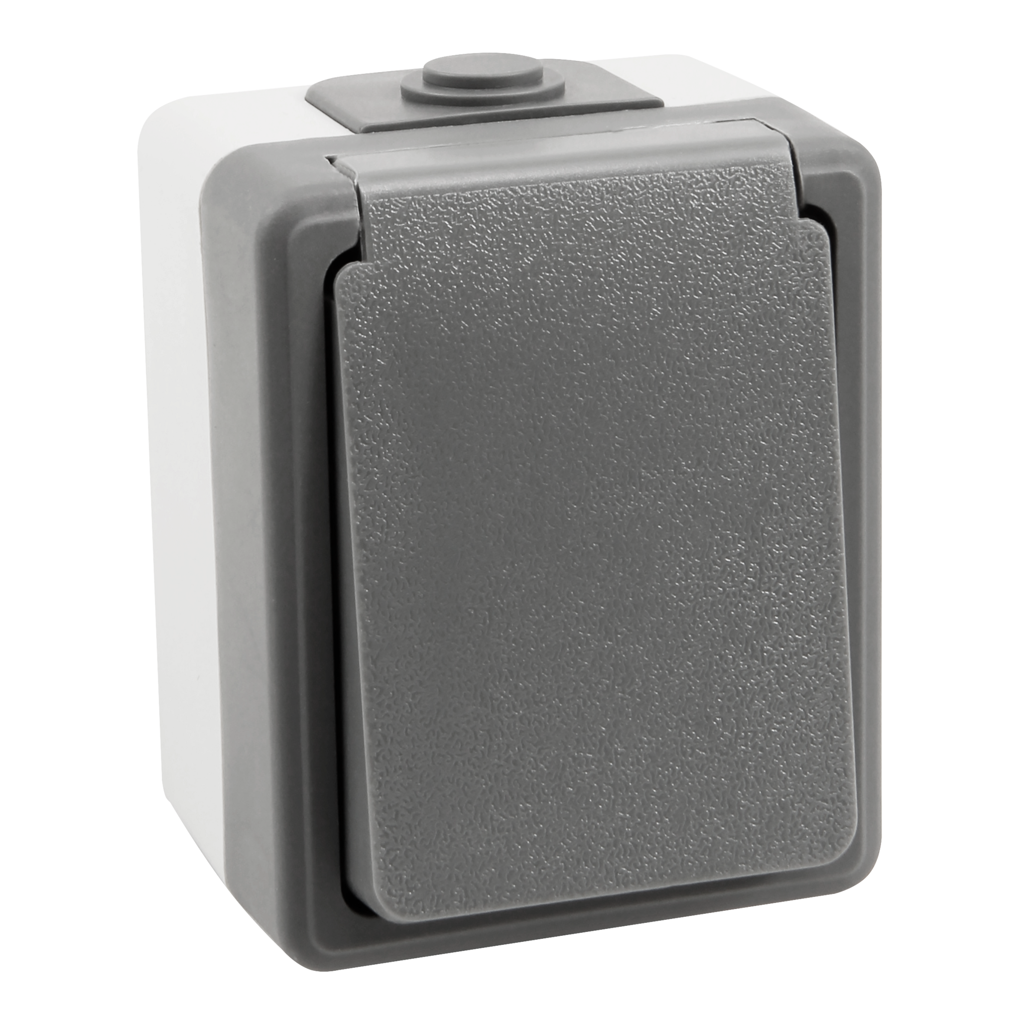 Feuchtraum Steckdose McPower ''Secure'', 250V~/16A, IP44, AP, grau