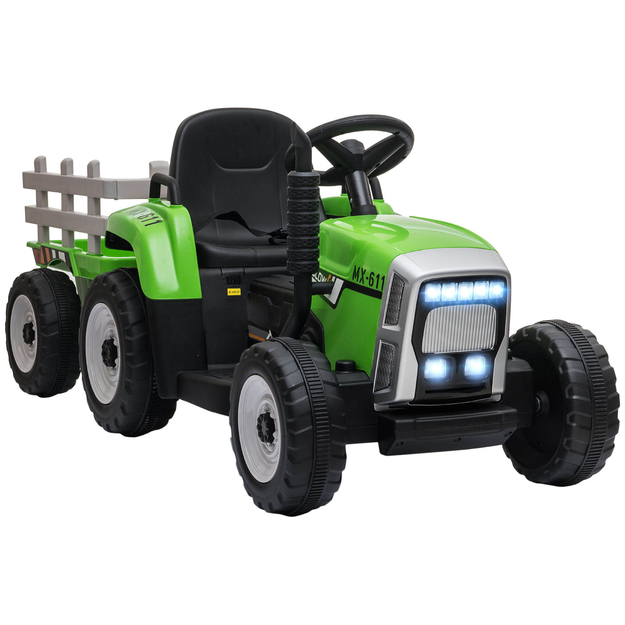 Elektrischen Kinderauto, Kinder-Traktor, inkl, Eltern-Fernbedienung, max, Geschwindigkeit von 6 km/h;, Grün + Schwarz Elektrischen Kinderauto, Kinder-Traktor, inkl, Eltern-Fernbedienung, max, Geschwindigkeit von 6 km/h;, Grün + Schwarz