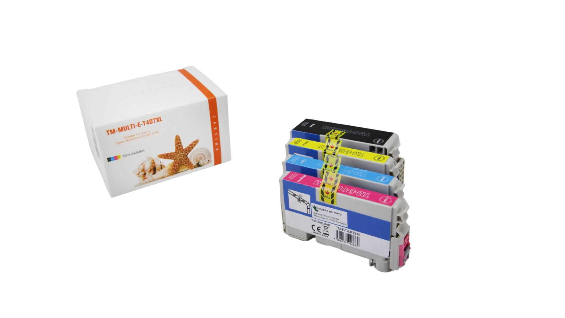 Multipack T407XL alternativ Tinte Epson / C13T07U140  440 / BK2.600 / CMY1.900 Seiten