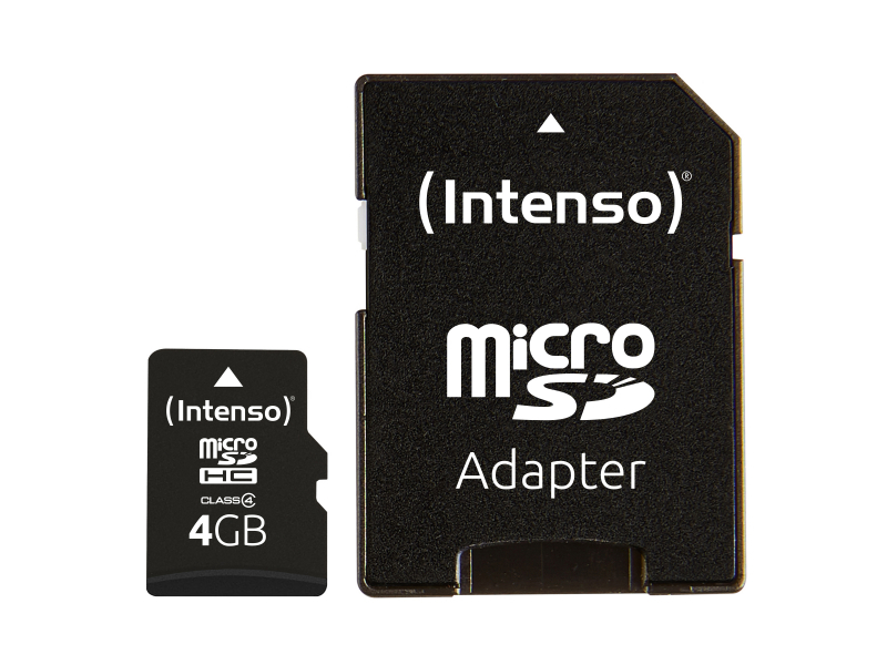 MicroSDHC 4GB Intenso +Adapter CL4 Blister