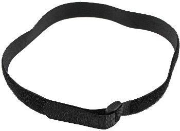 Klettband mit Öse, 5er Pack - 50x2cm, schwarz