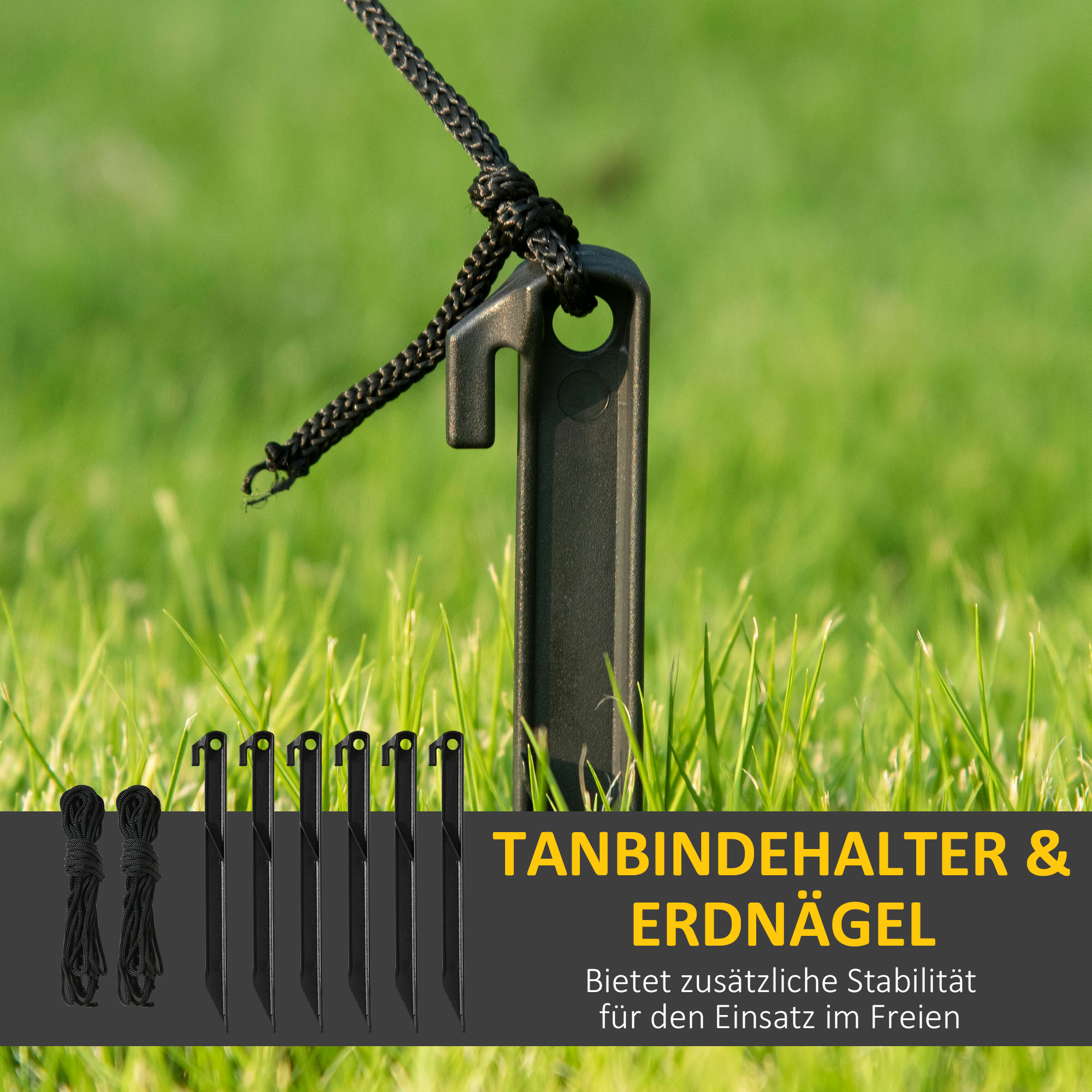 Aufblasbares Rentier, 1,8 m, LED-Lichter, Zubehör, automatisches Aufblasen, Gelb