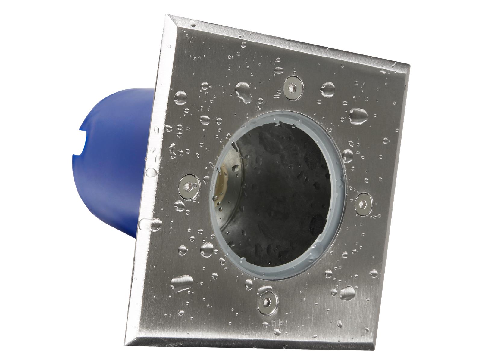 Bodeneinbauleuchte McShine ''BL-12Q'', GU10-Fassung, 120x120x125mm, mit 2 Eingängen