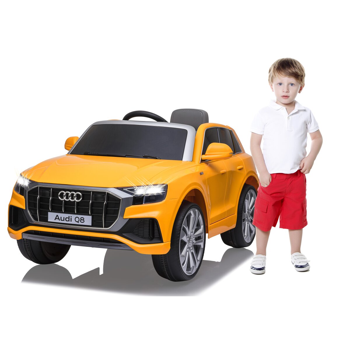 Elektro-Kinderfahrzeug Audi Q8 gelb 12V