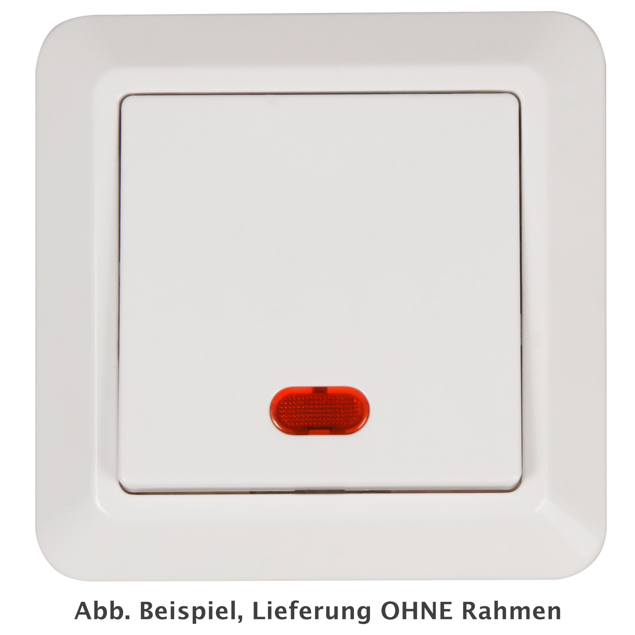 Schalter McPower ''Cup'' 250V~/10A, UP, weiß mit Orientierungs-Leuchte
