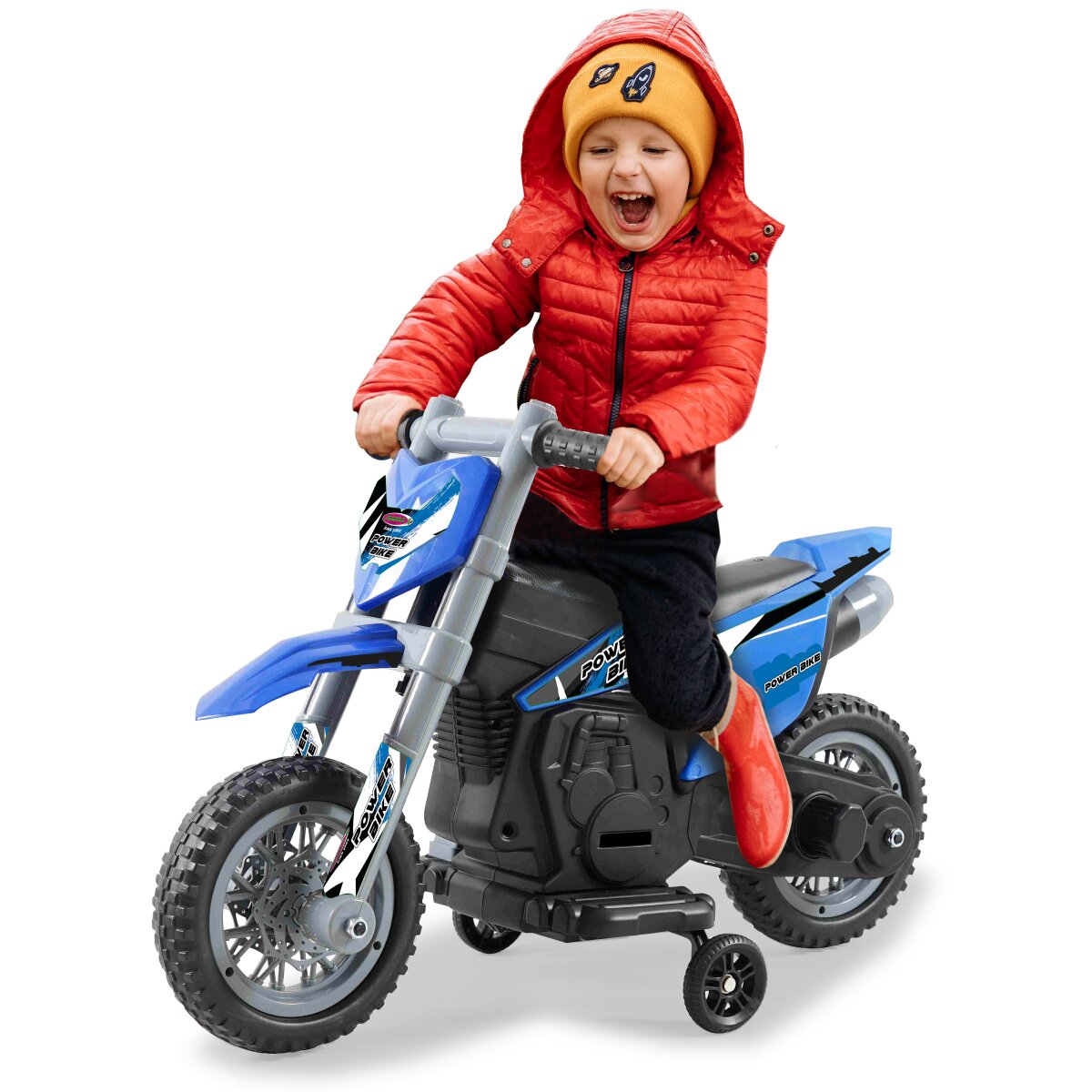 Elektro-Kinderfahrzeug Motorrad Power Bike blau 6V