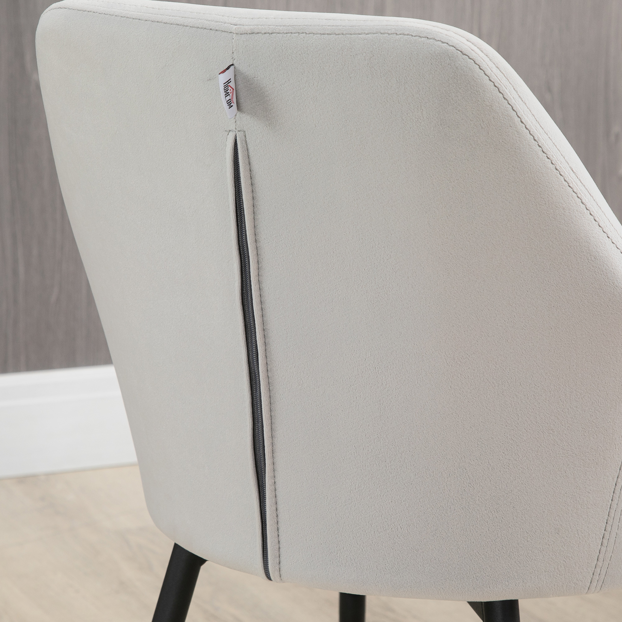 Esszimmerstuhl-Set, komfortabel, 54x57x80 cm, Hellgrau