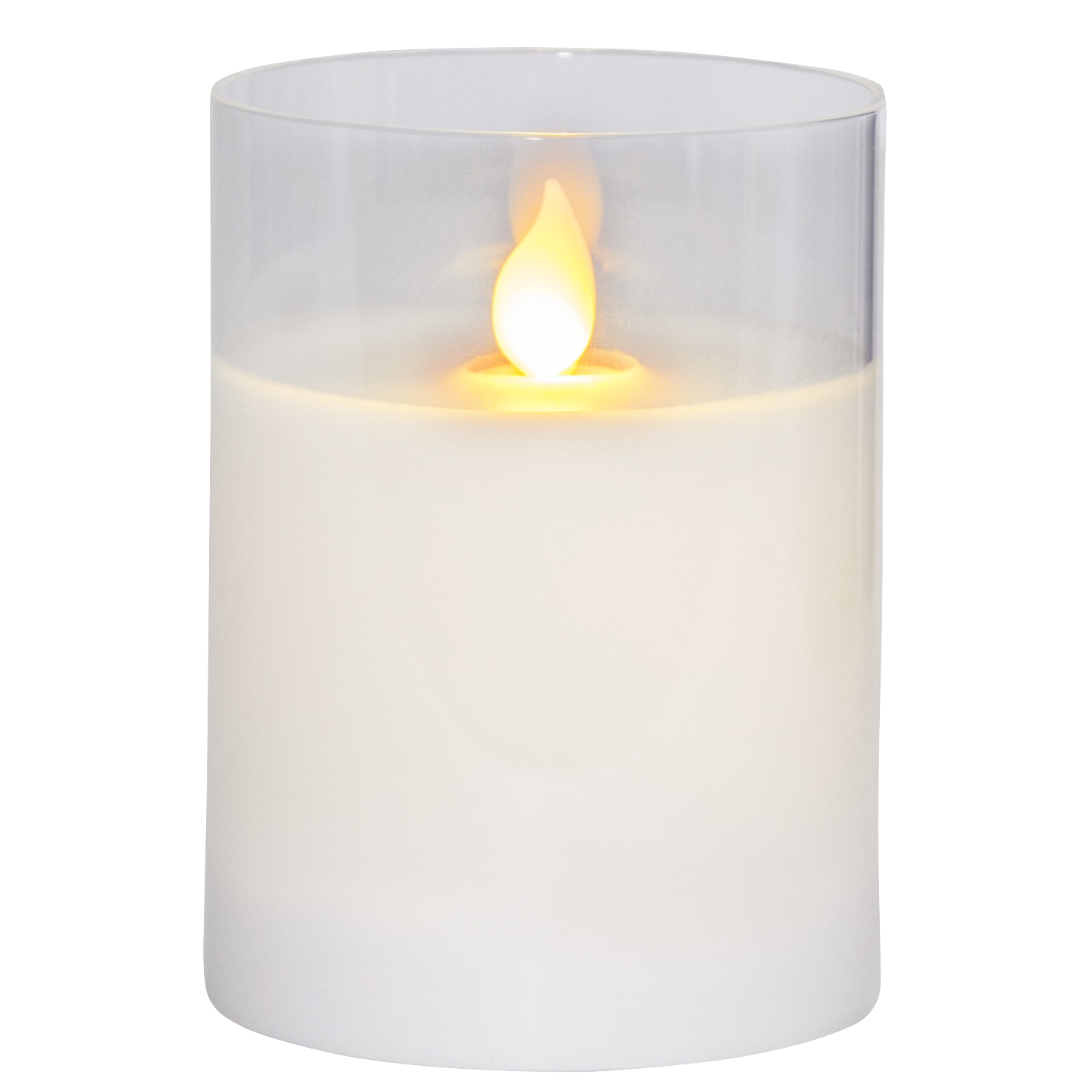 LED-Windlicht ''M-Twinkle'', weiß, Kunststoffglas, 10x7.5cm, batteriebetrieben
