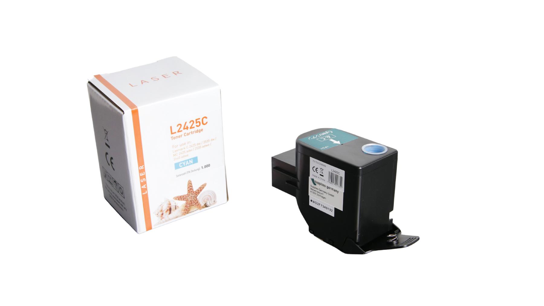 C2425C alternativ Toner cyan Lexmark / C2320C0 / 1.000 Seiten