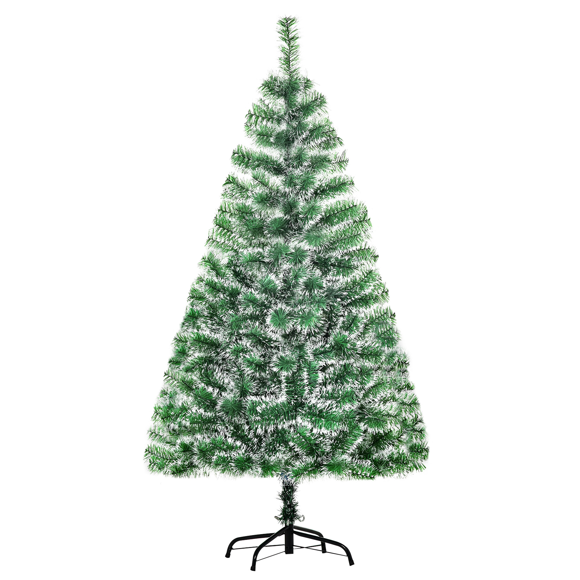 Künstlicher Weihnachtsbaum 1,5 m Christbaum Tannenbaum 416 Äste Metallfuß PET Grün