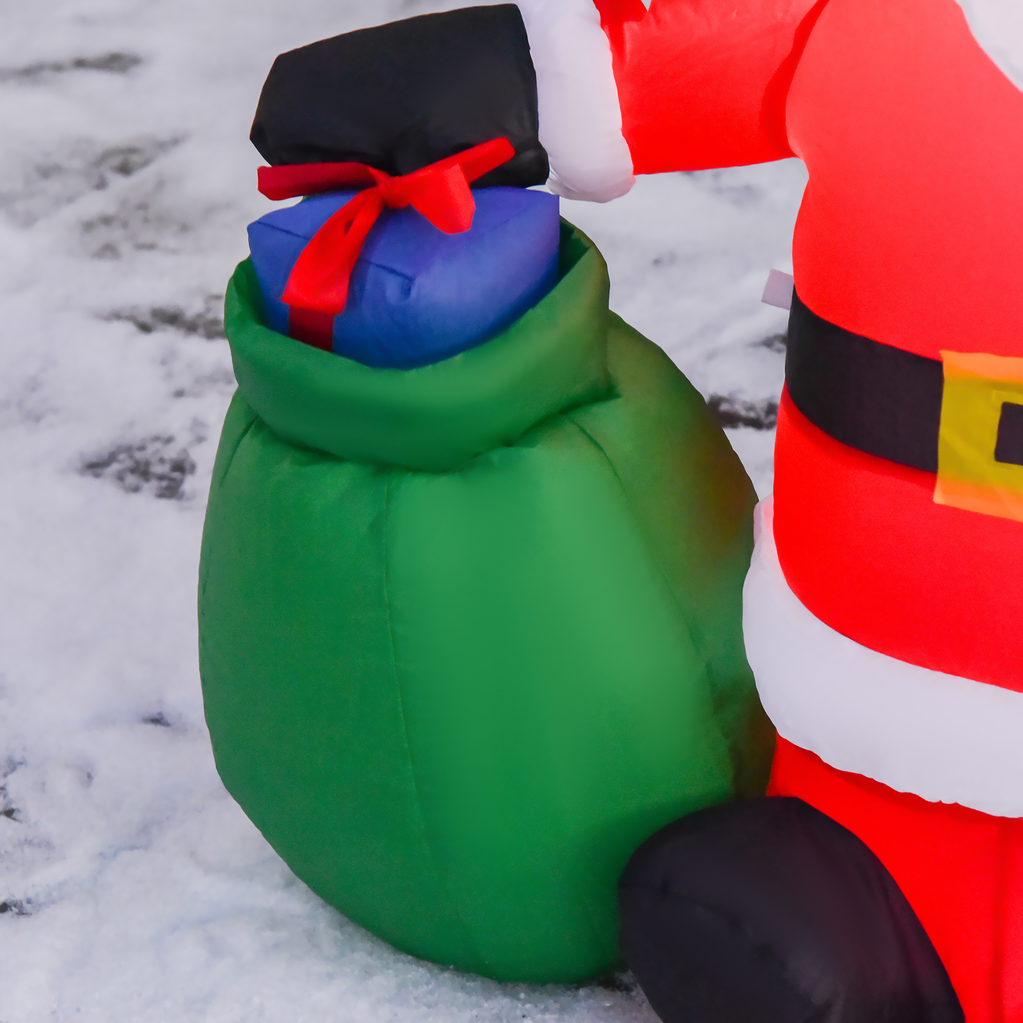 Weihnachtsdeko Aufblasbarer Weihnachtsmann Outdoor-Weihnachtsdekoration, inkl, Gebläse, 1,2 m, Rot + Weiß