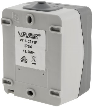 NUQUI Feuchtraum Steckdose - IP54, Aufputz, 250V~/ 16A