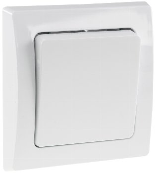 DELPHI Kreuzschalter - 250V~/ 10A, inkl. Rahmen, UP, weiß