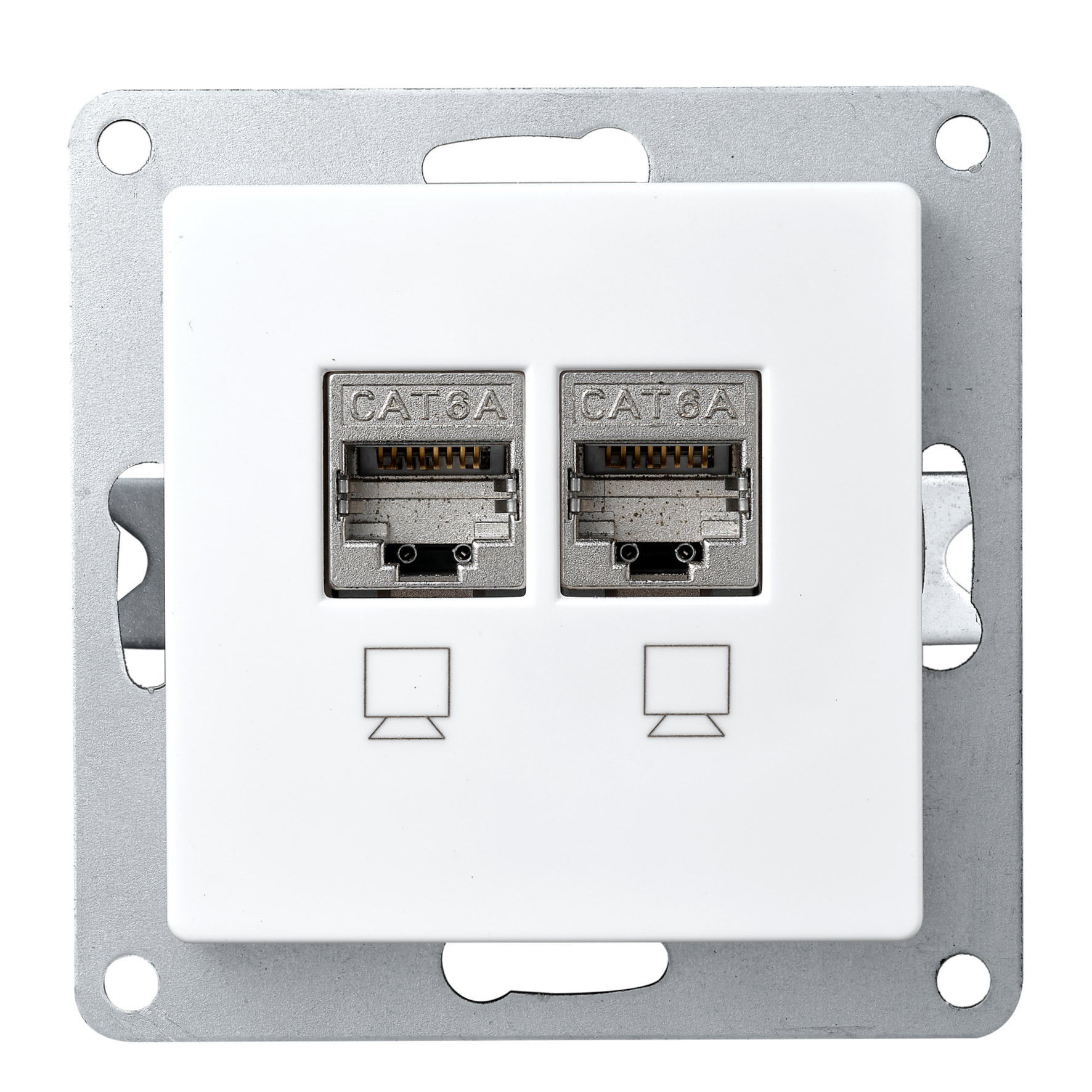Netzwerk-Dose McPower ''Cup'' CAT6A, UP, vollgeschirmt