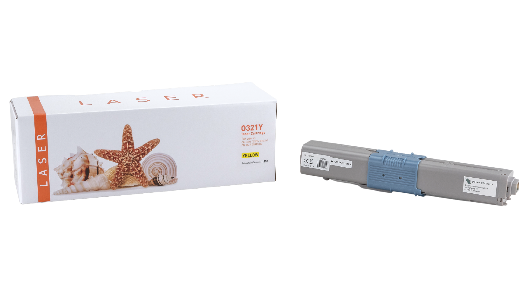 C321Y alternativ Toner yellow OKI / 44973533 / 1.500 Seiten