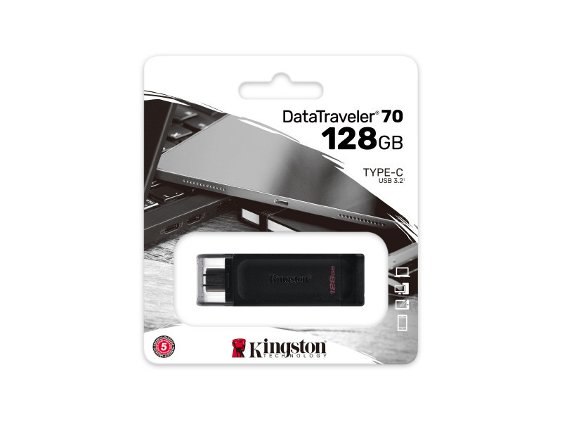 Kingston DataTraveler 70 128GB TYPE-C USB FlashDrive 3.0 DT70/128GB