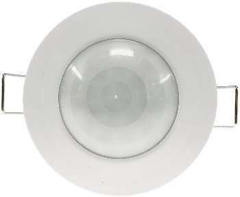 Decken-Einbau-Bewegungsmelder 360° - PIR, LED geeignet, 6m Detektion, weiß