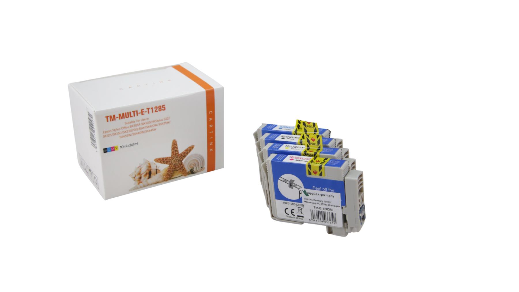 Multipack T1285 alternativ Tinte Epson  / C13T12854010 /BK13ml /C,M,Y6,6ml