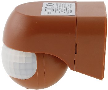 Aufputz Bewegungsmelder "CBM-Slim" 180° - LED geeignet, IP44, 1-800W, ziegelrot