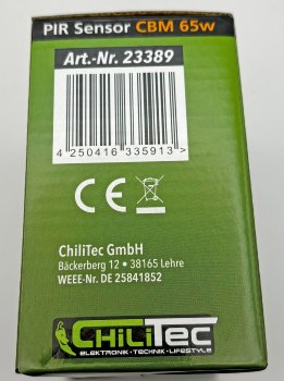 Aufputz-Bewegungsmelder "CBM 65" - 360°, max. 10m Detektion, IP65, weiß