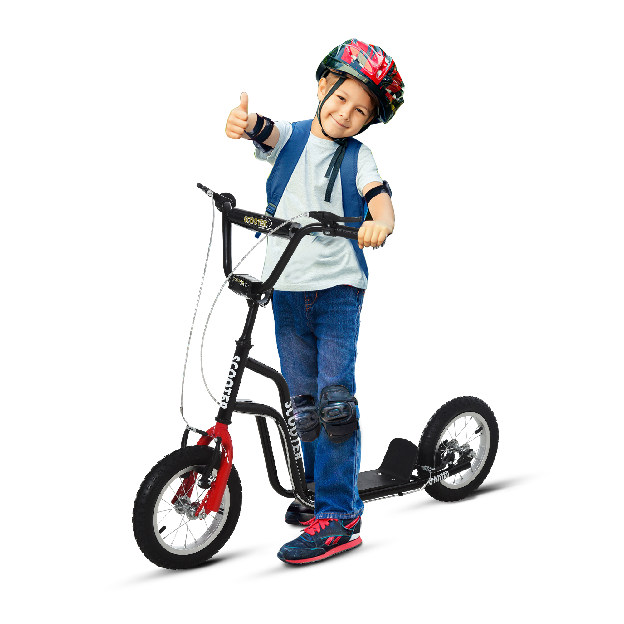 Kinderroller Lenker Verstellbar Scooter Tretroller Cityroller Kinder Roller Kickboard mit Luftreifen 12 Zoll ab 5 Jahre Schwarz 120 x 58 x 75-80 cm Kinderroller Lenker Verstellbar Scooter Tretroller Cityroller Kinder Roller Kickboard mit Luftreifen 12 Zoll ab 5 Jahre Schwarz 120 x 58 x 75-80 cm