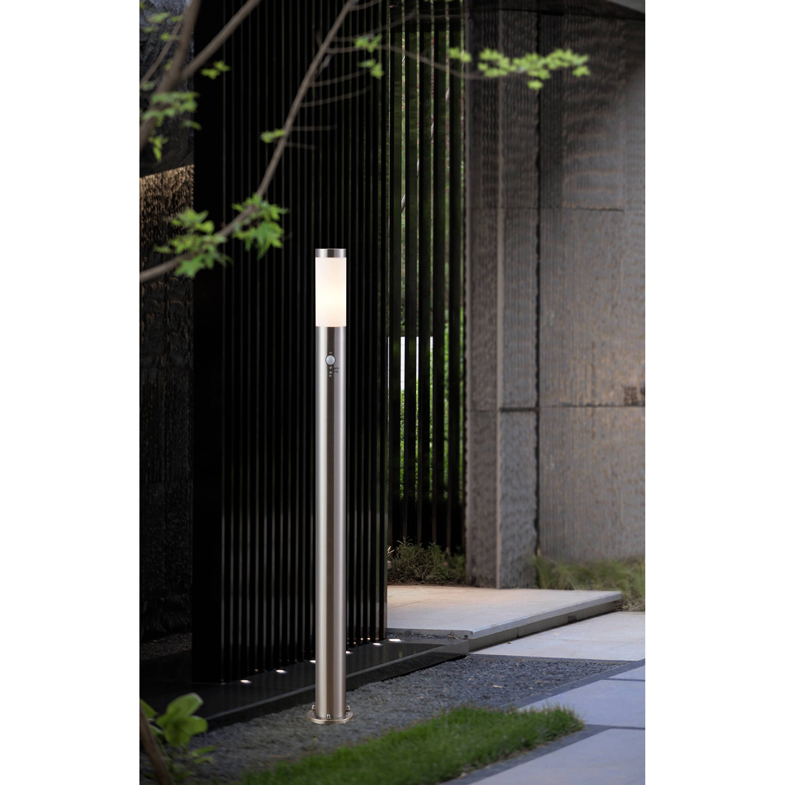 Gartenleuchte EGLO ''Helsinki'', E27, Edelstahl/Kunststoff, mit Bewegungsmelder