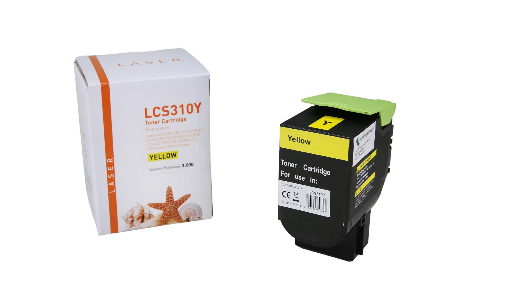 CS310Y alternativ Toner yellow Lexmark / 70C2HY0 / 3.000 Seiten