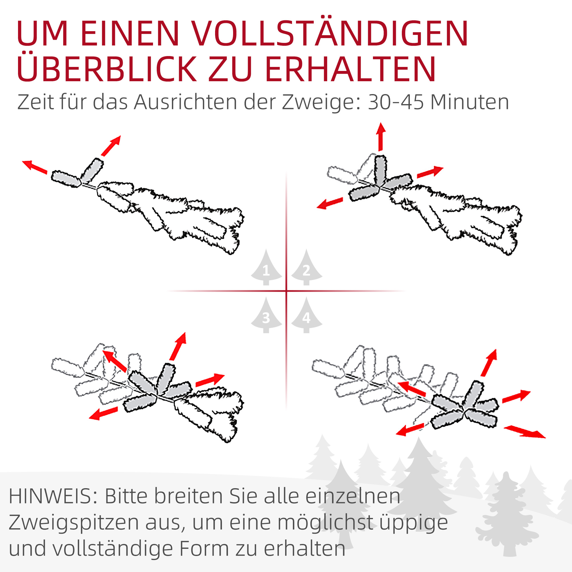 Weihnachtsbaum, 180 cm, LED-Lichter, schneebedeckt, flammenhemmend, Metall