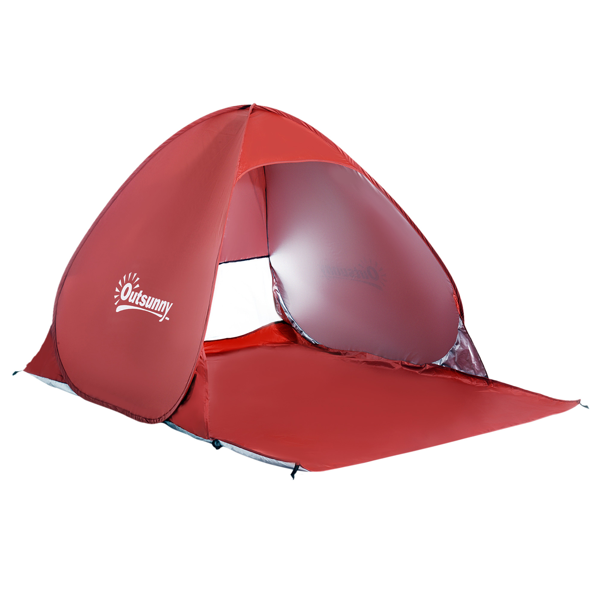 Pop-up-Zelt, Strandzelt, Campingzelt, Polyester, 200 x 150 x 119 cm, Rot