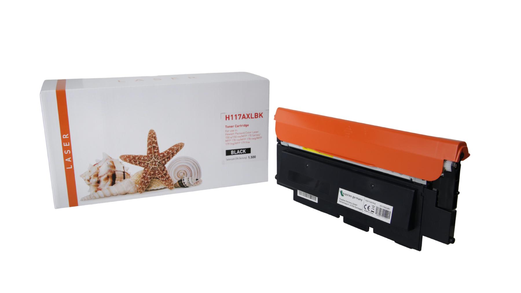 117AXLBK mit Chip alternativ Toner black HP / W2070A / 1.500 Seiten