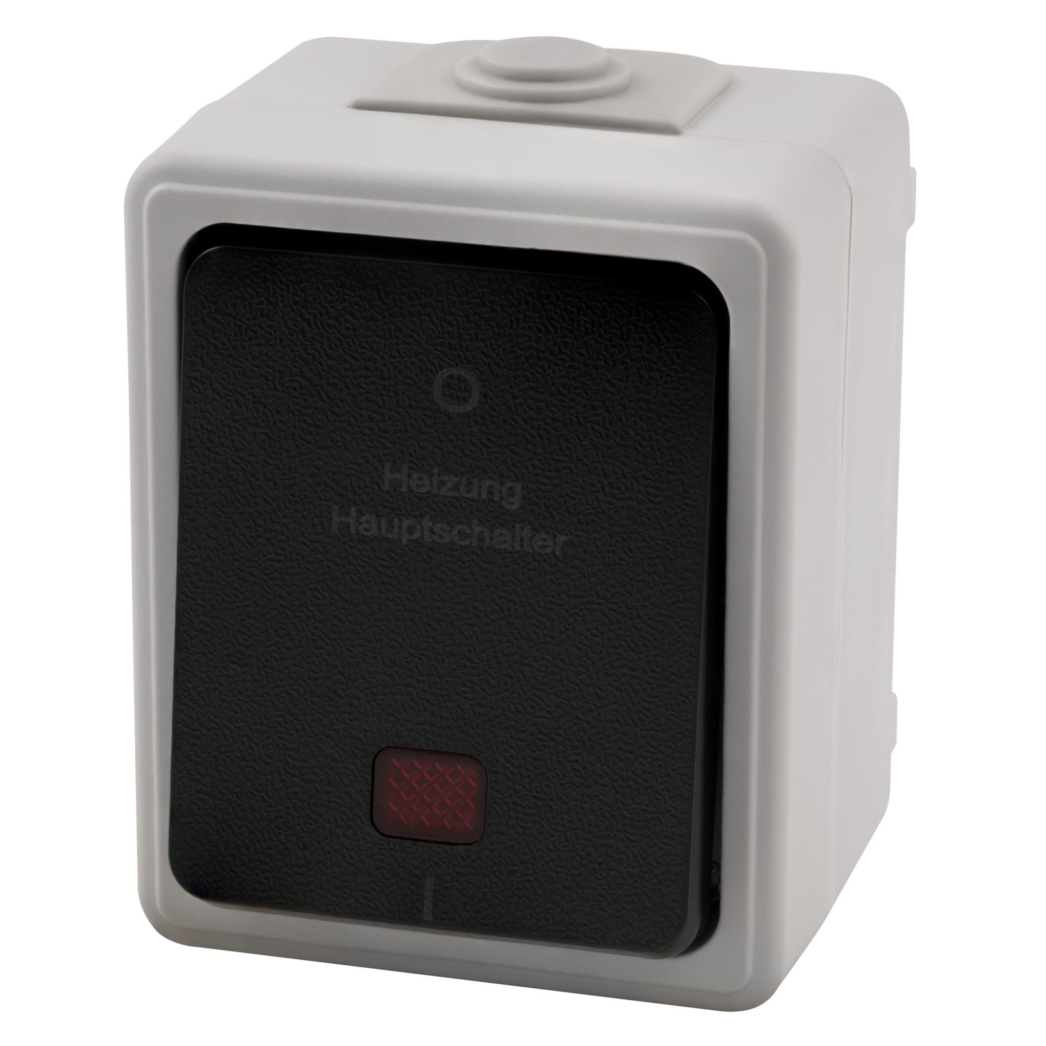 Feuchtraum Heizungs Hauptschalter McPower ''Taff'', 250V~/10A, IP44, AP, grau