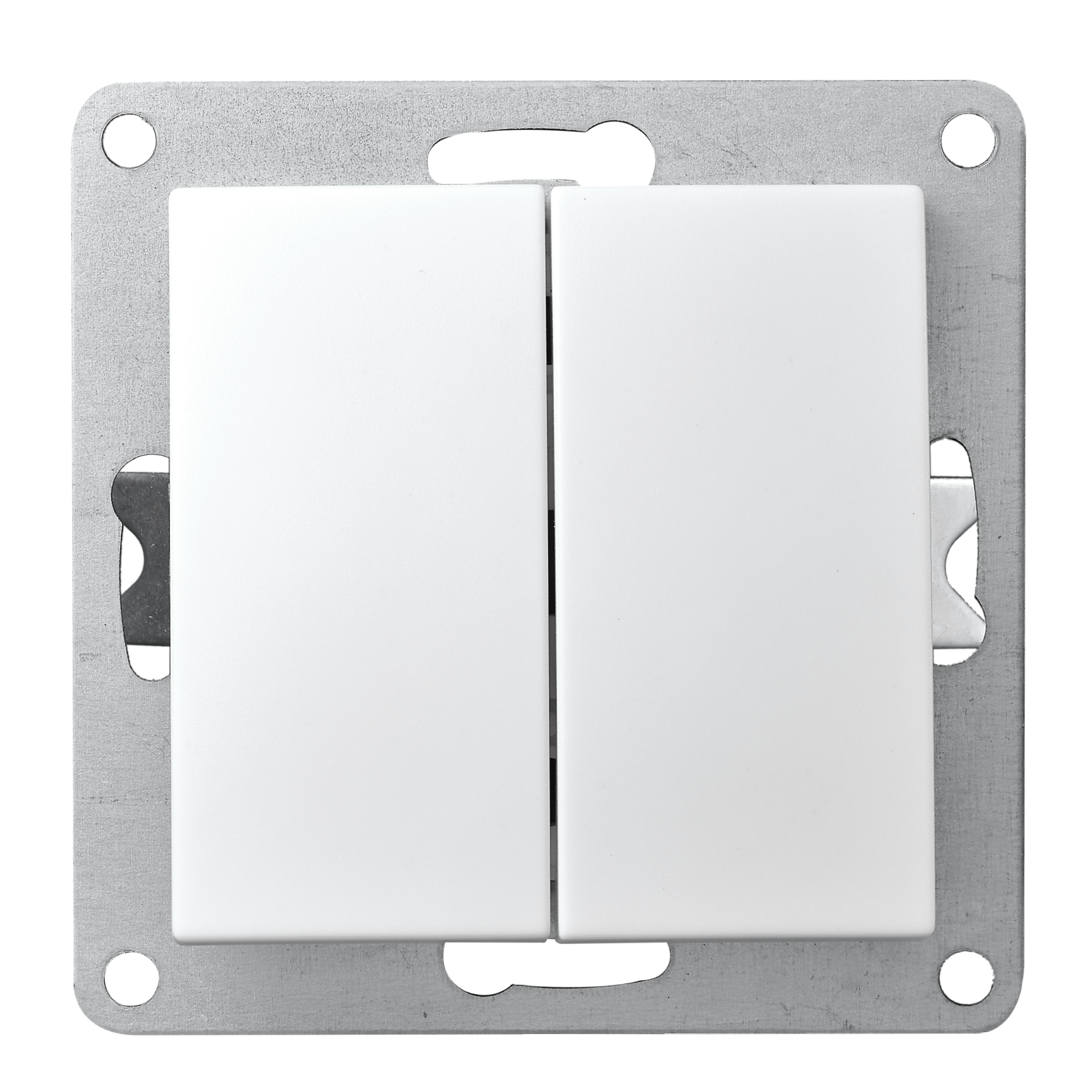 Serien-Schalter McPower ''Cup'' 2-fach, 250V~/10A, UP, weiß