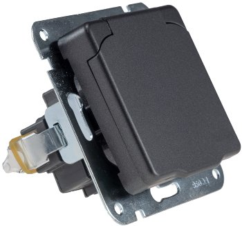 MILOS Schutzkontakt-Steckdose IP40 - 250V~/ 16A, mit Deckel, UP, anthrazit
