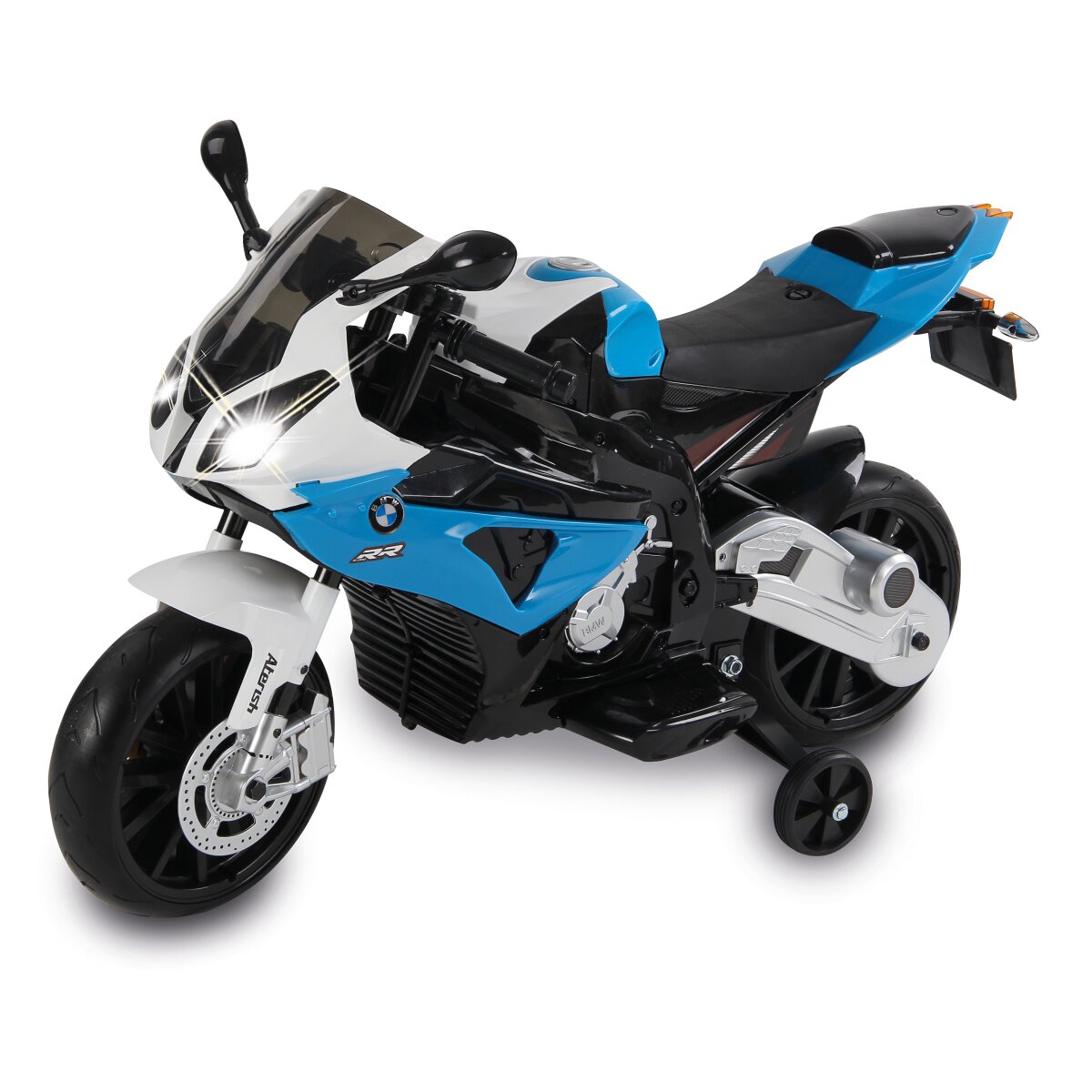 Elektro-Kinderfahrzeug Motorrad BMW S1000RR blau 12V