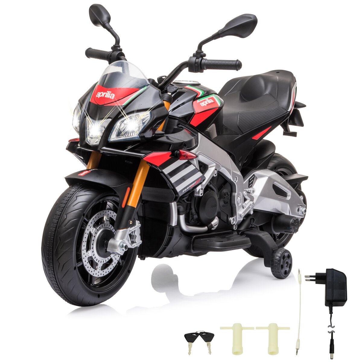 Elektro-Kinderfahrzeug Aprilia Tuono V4 1100 RR Elektro-Kinderfahrzeug Aprilia Tuono V4 1100 RR Italy Design 12V