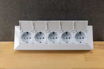 5-fach Steckdosenblock, weiß