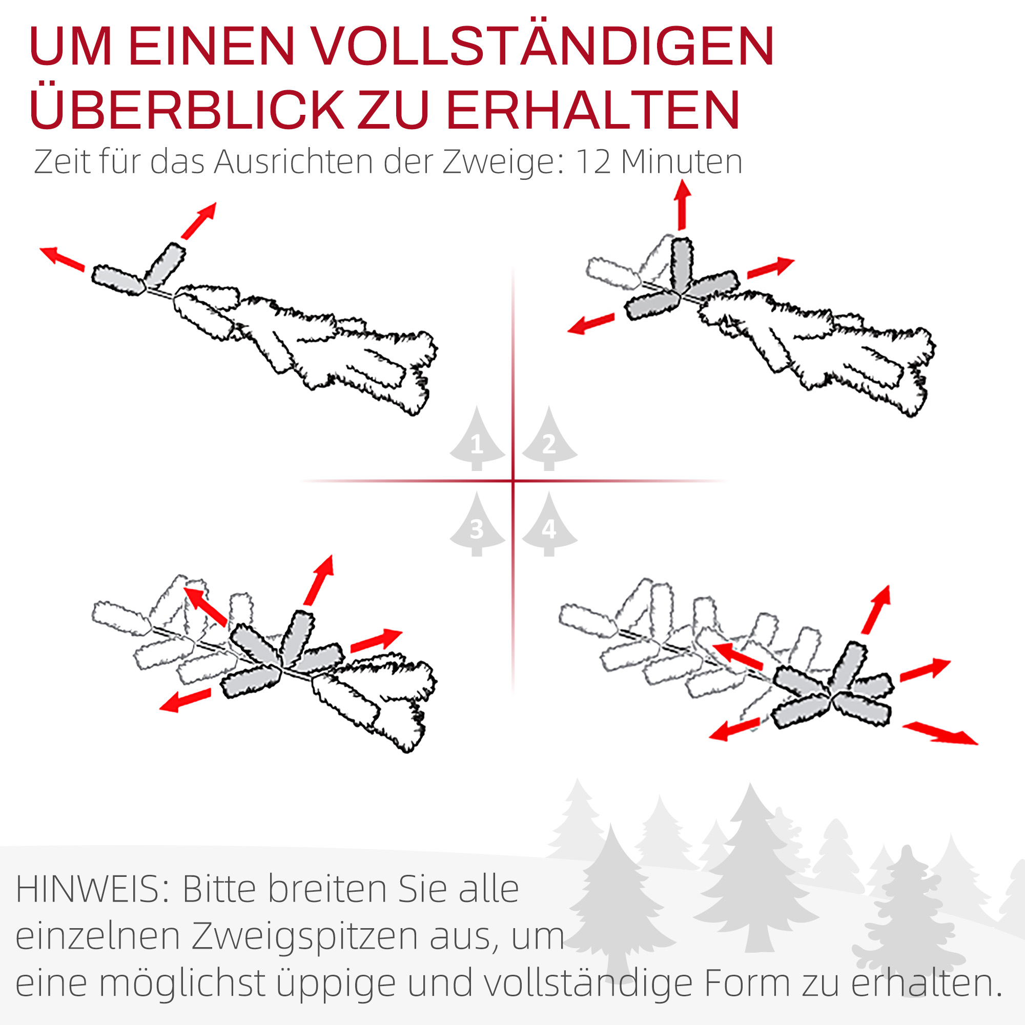 Weihnachtsbaum 183 cm, realistisches Aussehen, Schnellaufbau, inkl, Ständer, feuersicherer Kunststoff