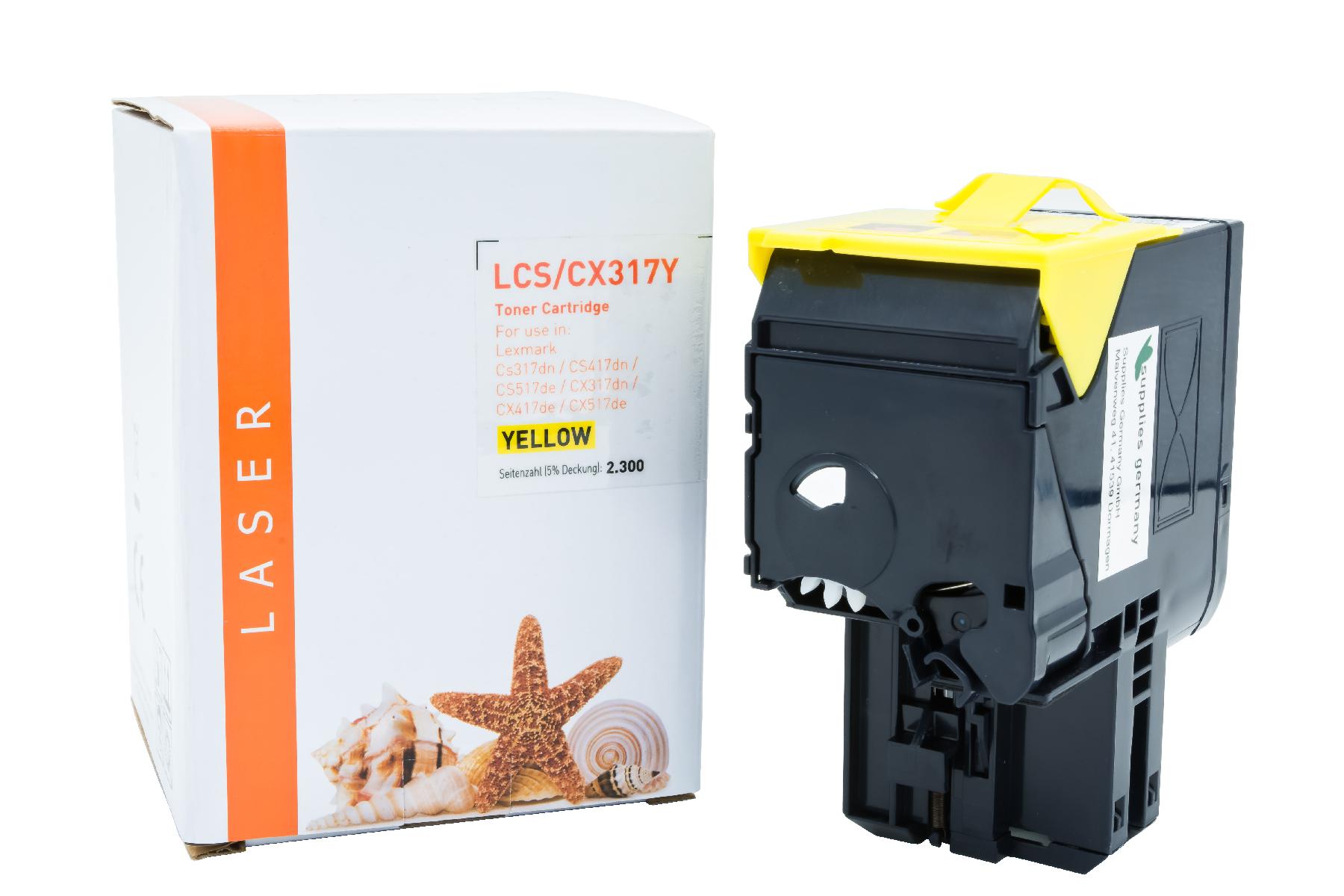 CS/CX317Y alternativ Toner yellow Lexmark / 71B20Y0 / 2.300 Seiten
