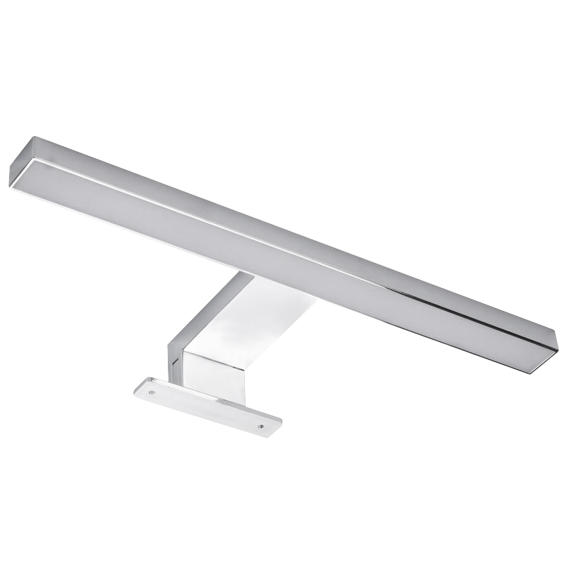 LED Spiegelleuchte, 4,4W, 250lm, warmweiß, 30cm, 3 Montagemöglichkeiten, chrome
