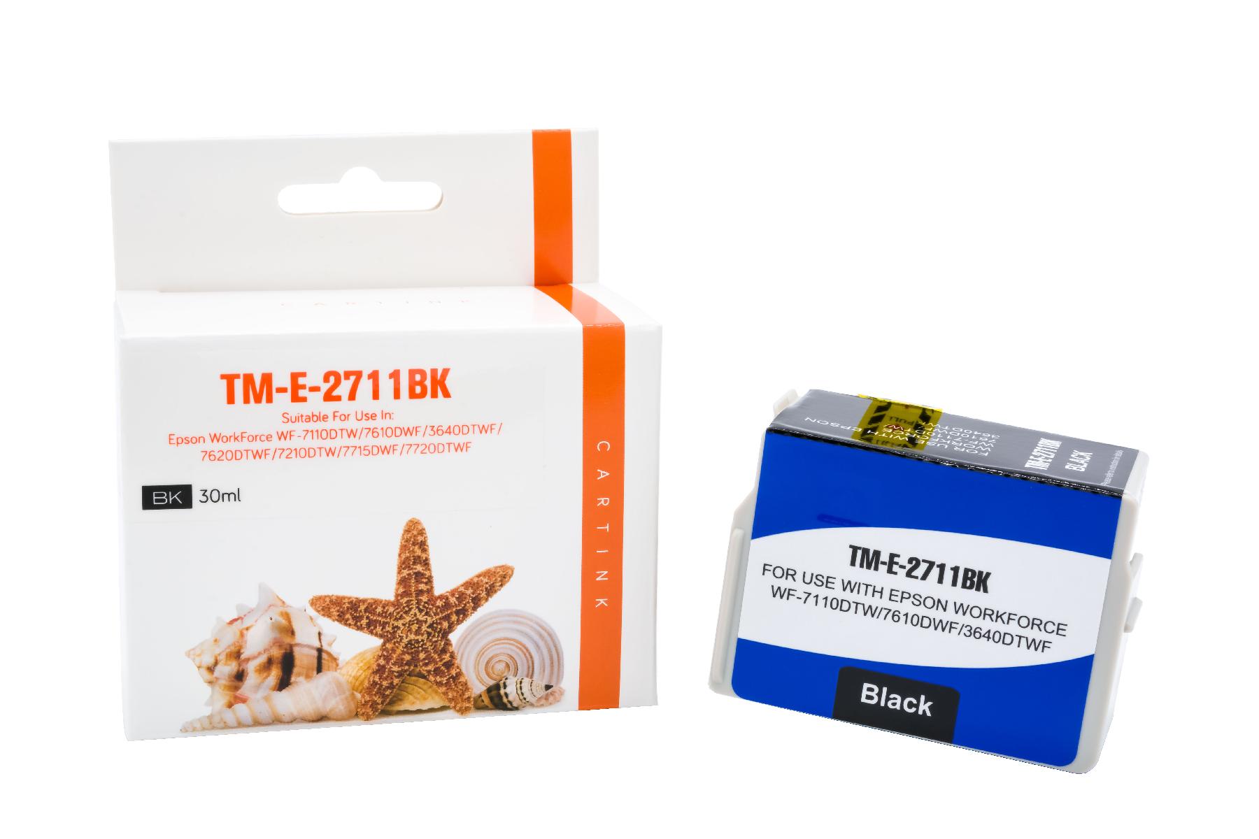 T2711XL alternativ Seestern Tinte schwarz / C13T27114010 / 30ml