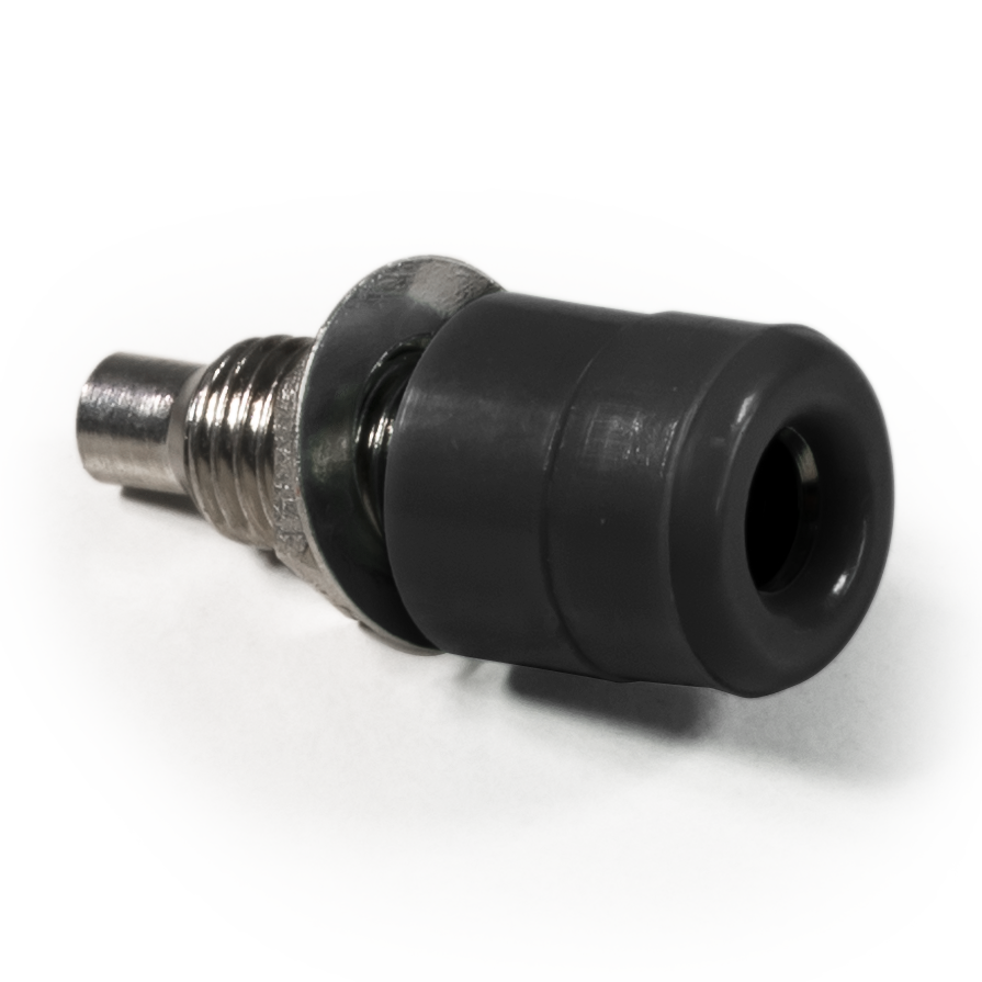 Bananen-Buchse McPower, 4mm, mit Gewinde, schwarz