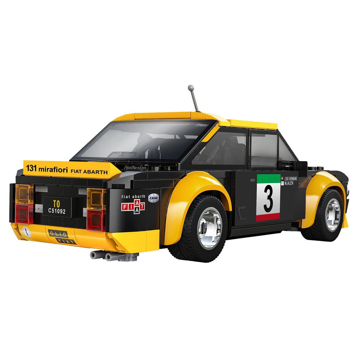 CaDA Set C51092W Fiat Abarth 131 1:20 schwarz 2,4GHz Bricks