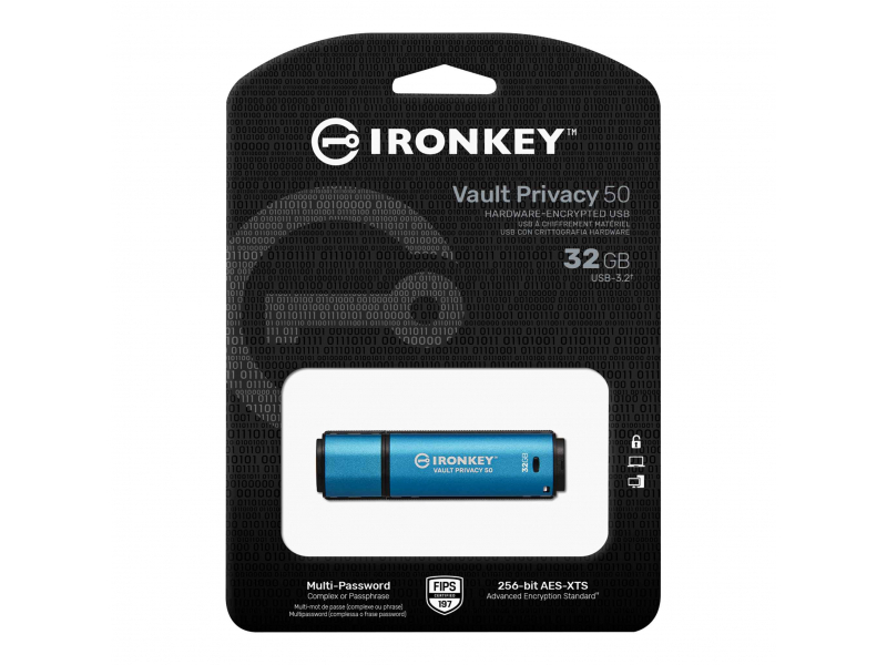 Kingston 32GB USB Flash IronKey Vault Privacy 50 AES-256 IKVP50/32GB