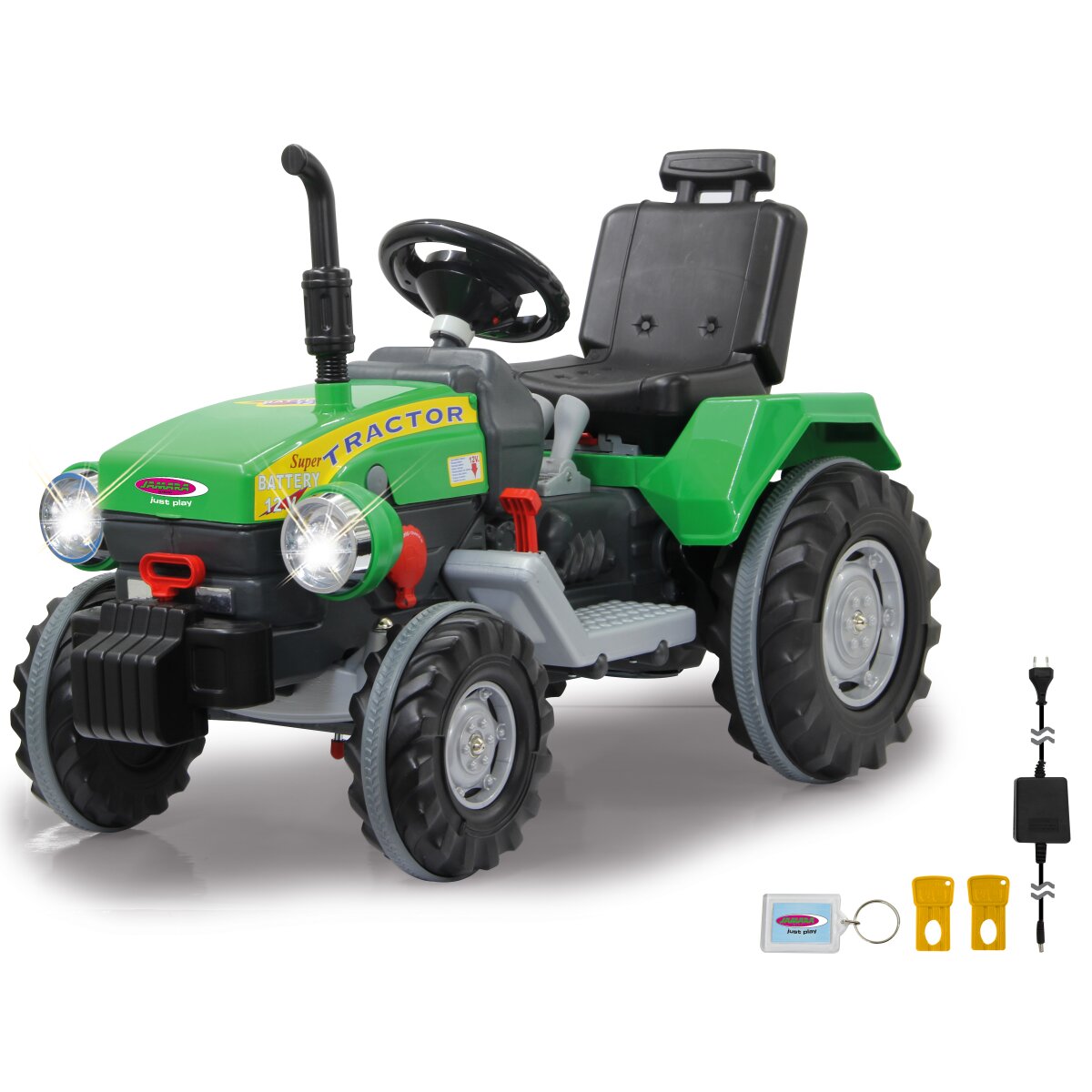 Kinderfahrzeug Traktor Power Drag grün