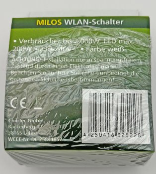 MILOS WiFi Schalter - Android + iOS- App,Alexa/Google tauglich