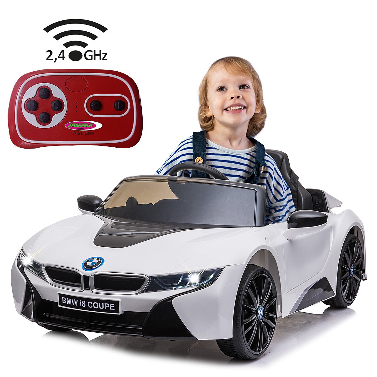 Kinderfahrzeug BMW I8 Coupe weiß