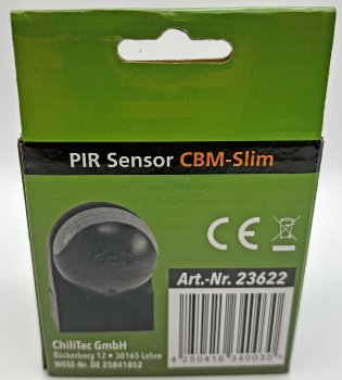 Aufputz Bewegungsmelder "CBM-Slim" 180° - LED geeignet, IP44, 1-800W, anthrazit