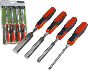 Stechbeitel Set, 4-teilig - CRV, 6, 12, 18, 24mm