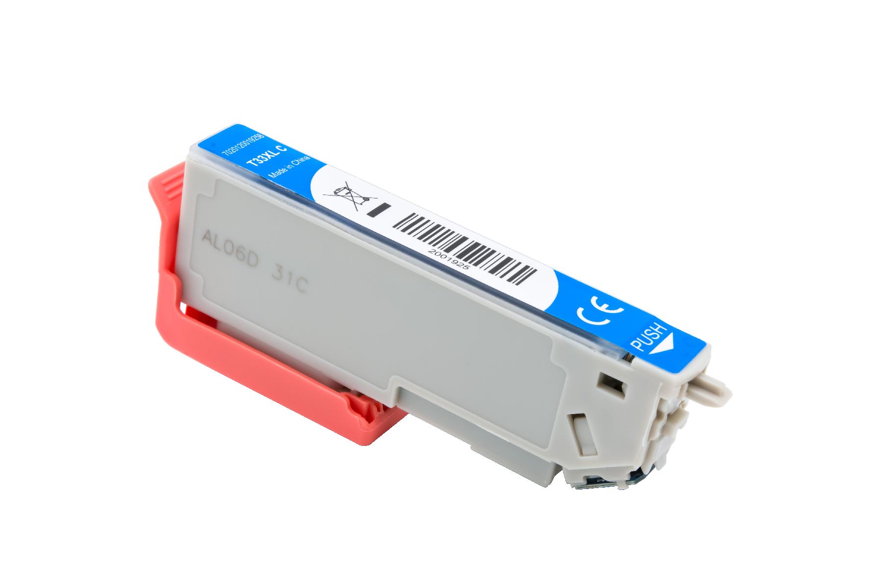 T33XLC alternativ Tinte Cyan für Epson / C13T33624010 / 12ml