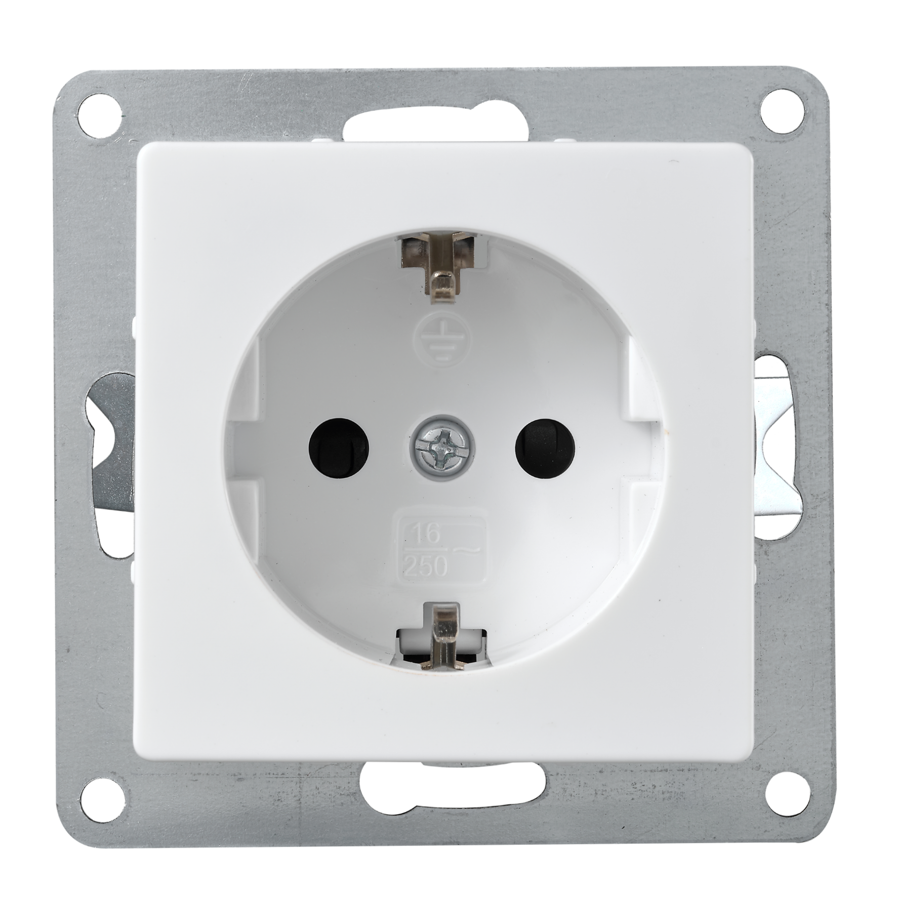 Schutzkontakt-Steckdose McPower ''Cup'' 250V~/16A, UP, Einsteckschutz, weiß